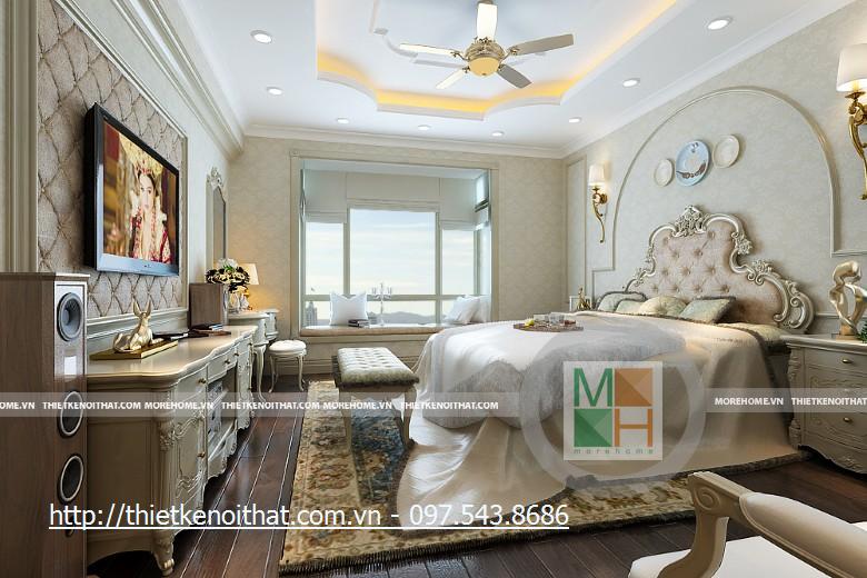 Thiết kế nội thất chung cư tân cổ điển RiverSide Sài Gòn - Nhà Anh Lưu